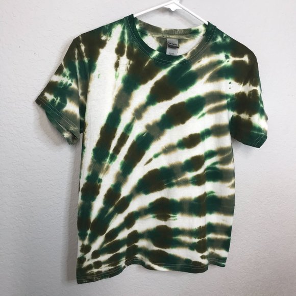 🍭KIDS Tie-Dye T-Shirt | Green Camo | Medium - Picture 3 of 8
